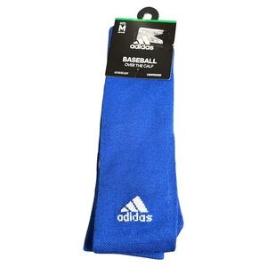 Adidas baseball over the calf compression socks, blue, Medium